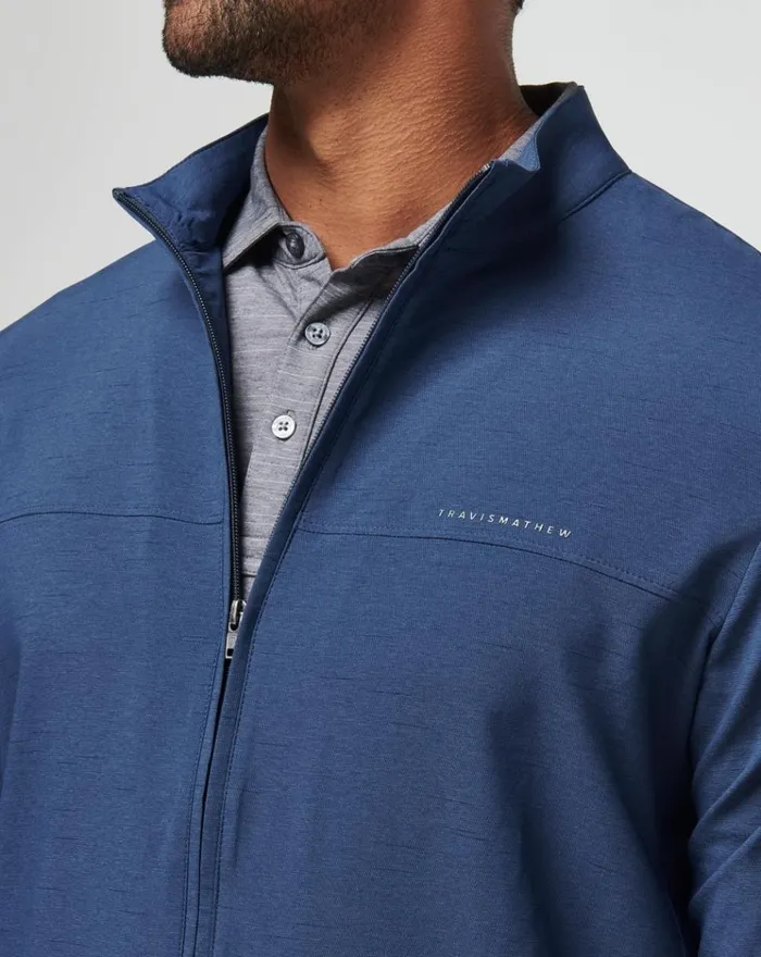 Men Jackets TravisMathew VALLEY VIEW FULL ZIP Heather Navy