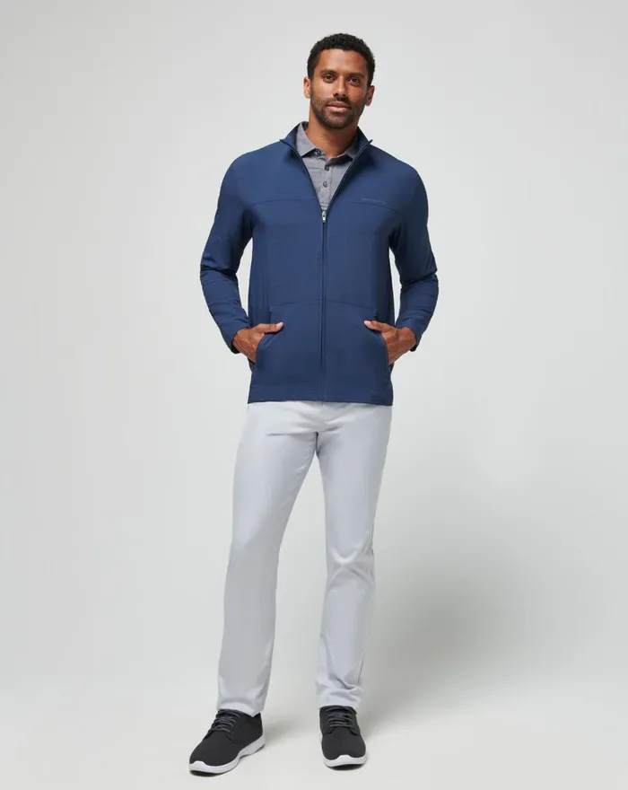 Men Jackets TravisMathew VALLEY VIEW FULL ZIP Heather Navy