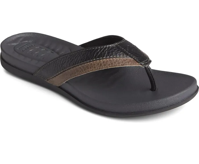 Men PLUSHWAVE Dock Flip Flop Black Sperry Sandals Men PLUSHWAVE Dock Flip Flop Black Sperry Sandals