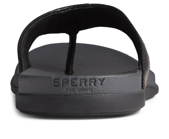 Men PLUSHWAVE Dock Flip Flop Black Sperry Sandals Men PLUSHWAVE Dock Flip Flop Black Sperry Sandals