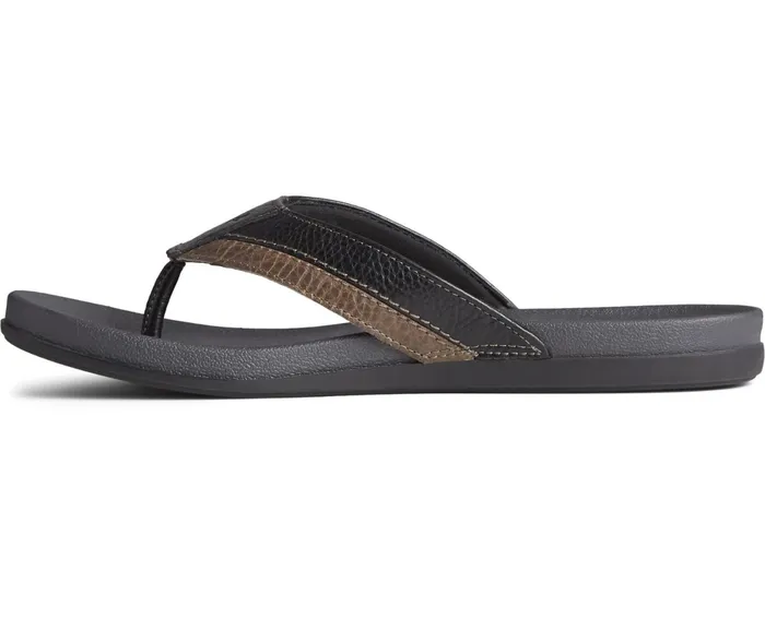 Men PLUSHWAVE Dock Flip Flop Black Sperry Sandals Men PLUSHWAVE Dock Flip Flop Black Sperry Sandals
