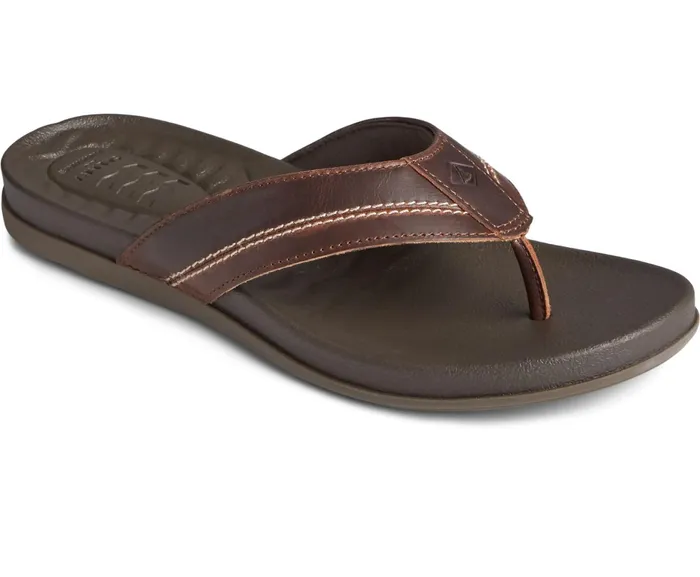 Men PLUSHWAVE Dock Flip Flop Brown Sperry Sandals Men PLUSHWAVE Dock Flip Flop Brown Sperry Sandals