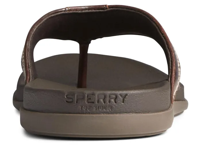 Men PLUSHWAVE Dock Flip Flop Brown Sperry Sandals Men PLUSHWAVE Dock Flip Flop Brown Sperry Sandals
