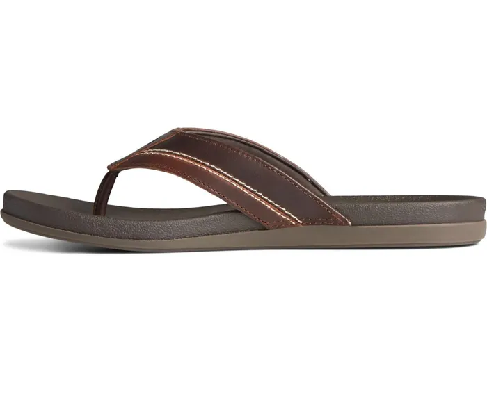 Men PLUSHWAVE Dock Flip Flop Brown Sperry Sandals Men PLUSHWAVE Dock Flip Flop Brown Sperry Sandals