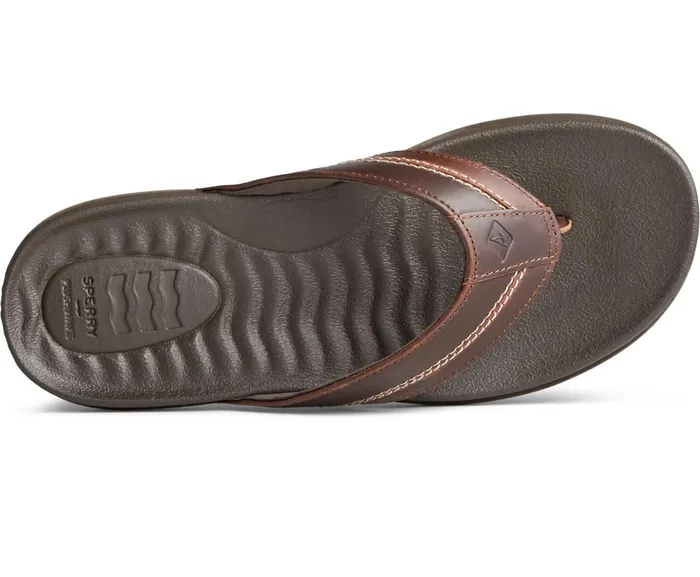 Men PLUSHWAVE Dock Flip Flop Brown Sperry Sandals Men PLUSHWAVE Dock Flip Flop Brown Sperry Sandals