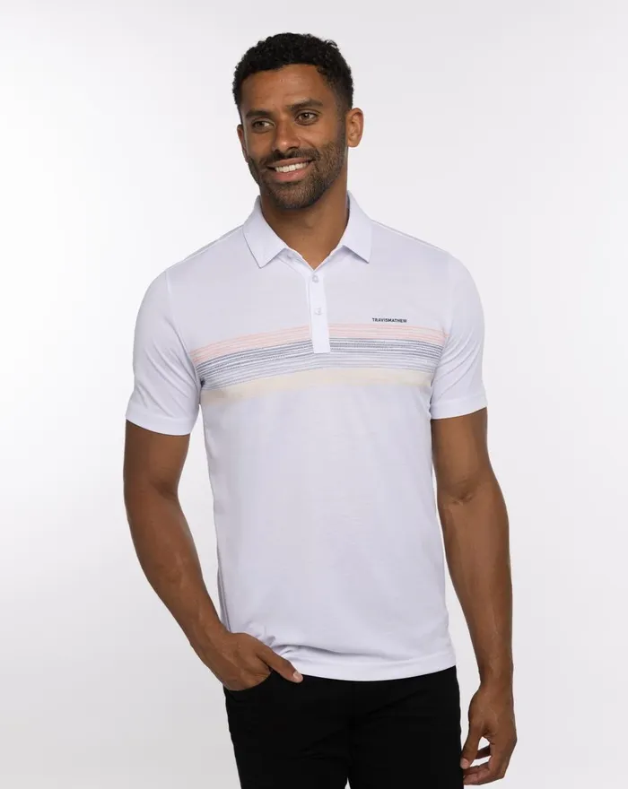Men Polos TravisMathew BEACH READ POLO White
