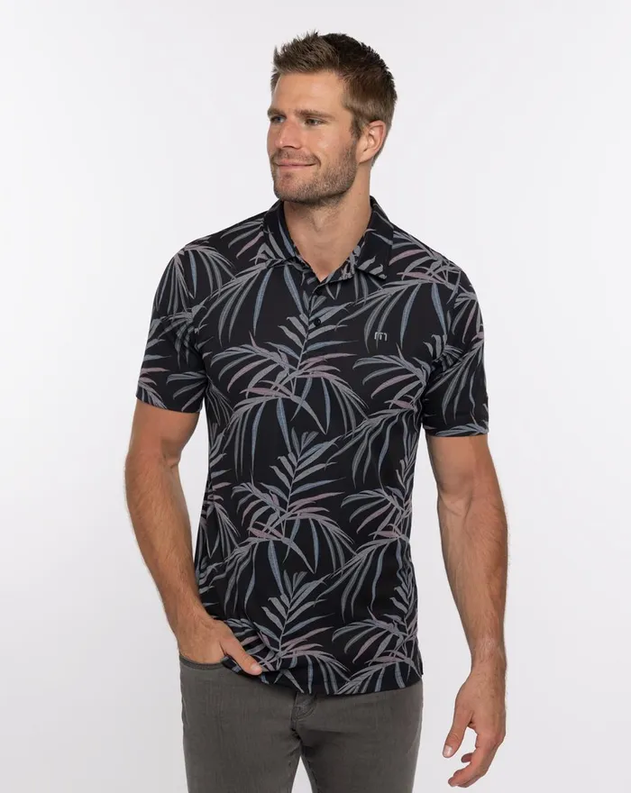 Men Polos TravisMathew BUZZ WORDS POLO Black