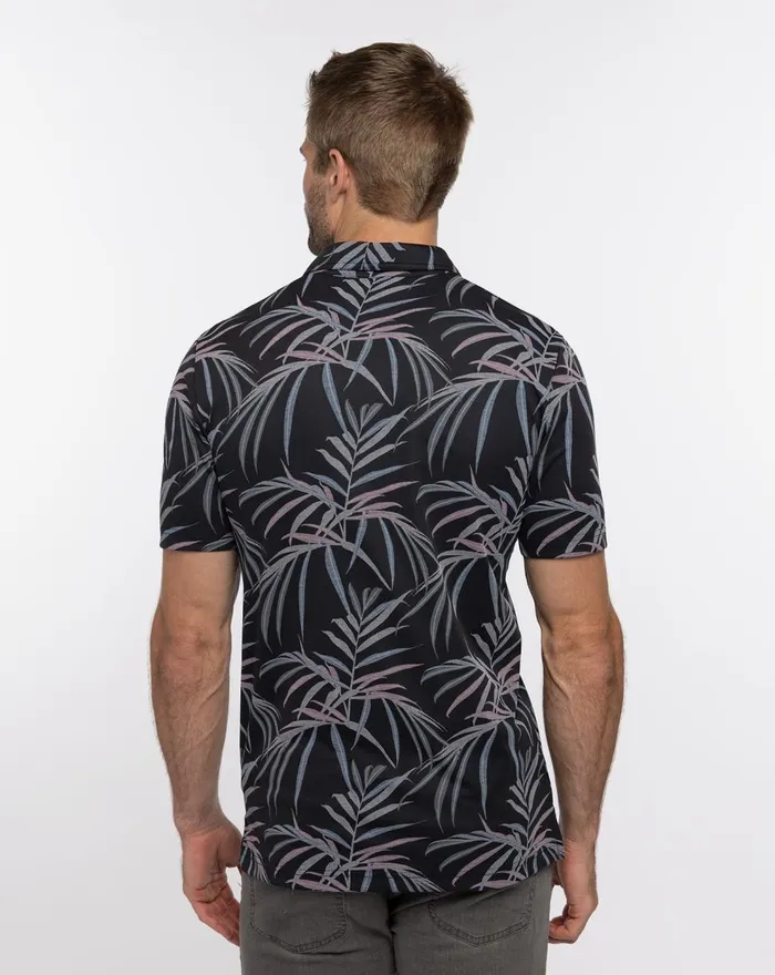 Men Polos TravisMathew BUZZ WORDS POLO Black