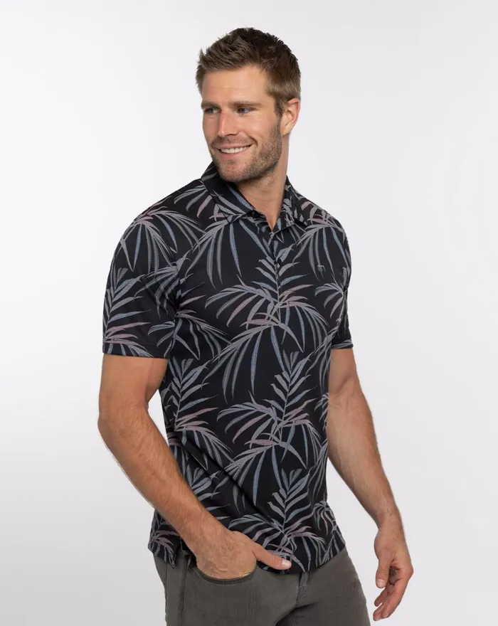 Men Polos TravisMathew BUZZ WORDS POLO Black
