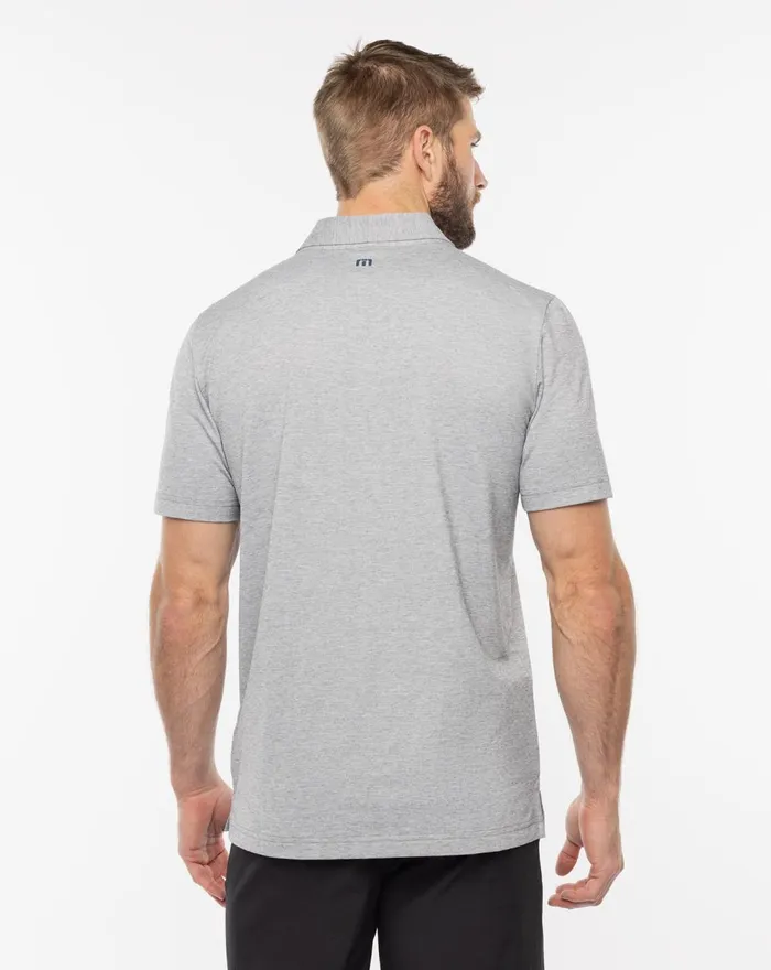 Men Polos TravisMathew CAPTAINS TABLE POLO Heather Medium Grey