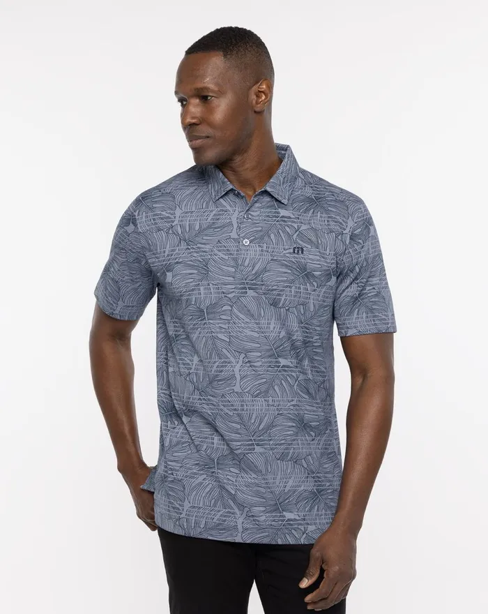 Men Polos TravisMathew DOLPHIN DIVE POLO Heather Peacoat