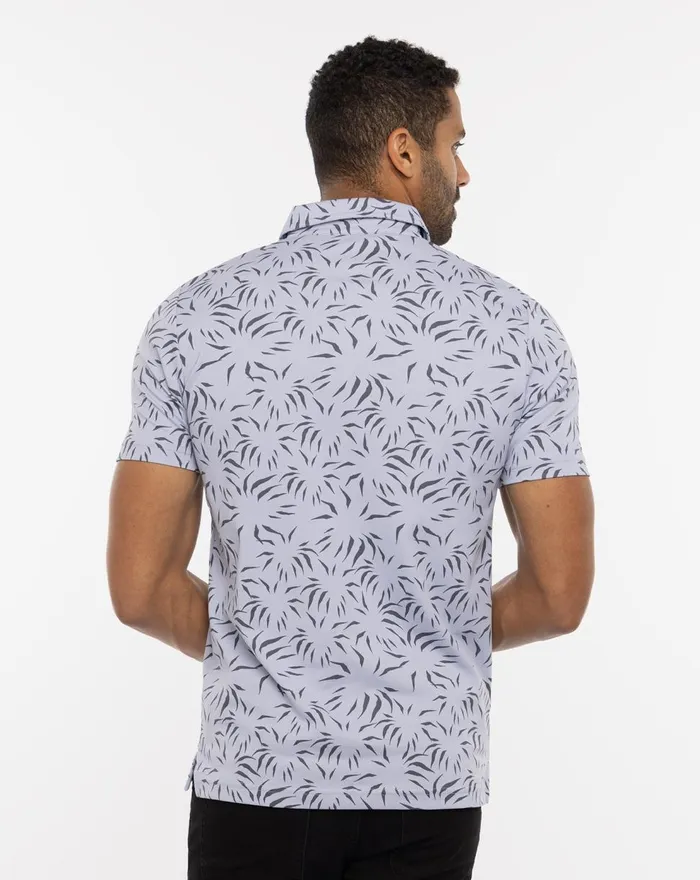 Men Polos TravisMathew DOWNHILL POLO Heather Silver Bullet