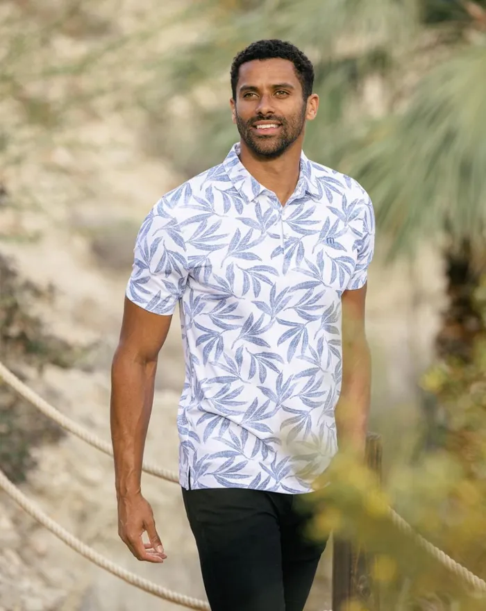 Men Polos TravisMathew GULF OF MEXICO POLO White