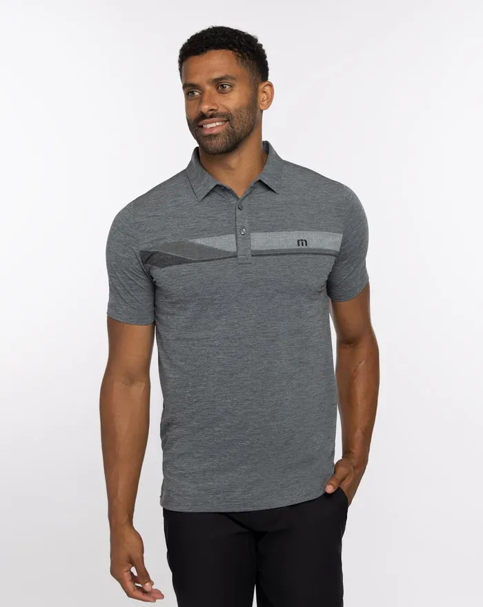 Men Polos TravisMathew HEATER GRAND PRIZE POLO Heather Grey