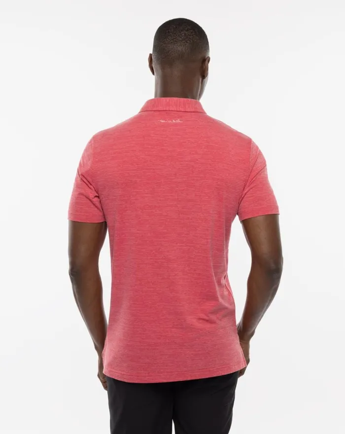 Men Polos TravisMathew HEATER TOUR LOGO POLO Heather Scooter