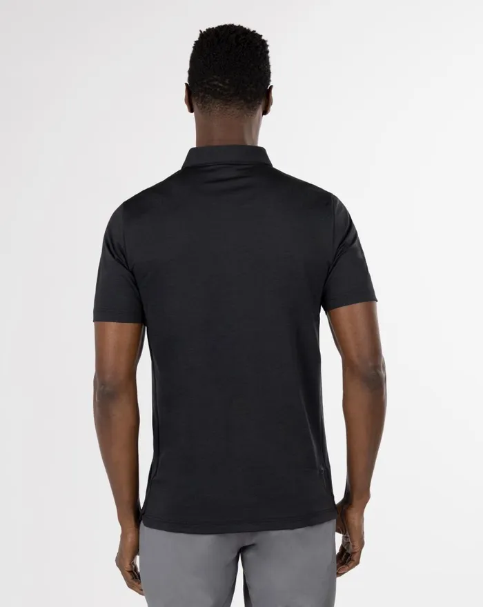Men Polos TravisMathew HEATING UP GOLF POLO Black