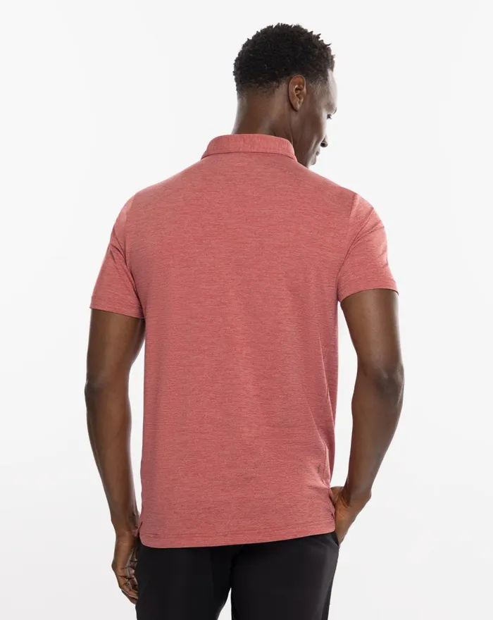 Men Polos TravisMathew HEATING UP GOLF POLO Heather Scooter