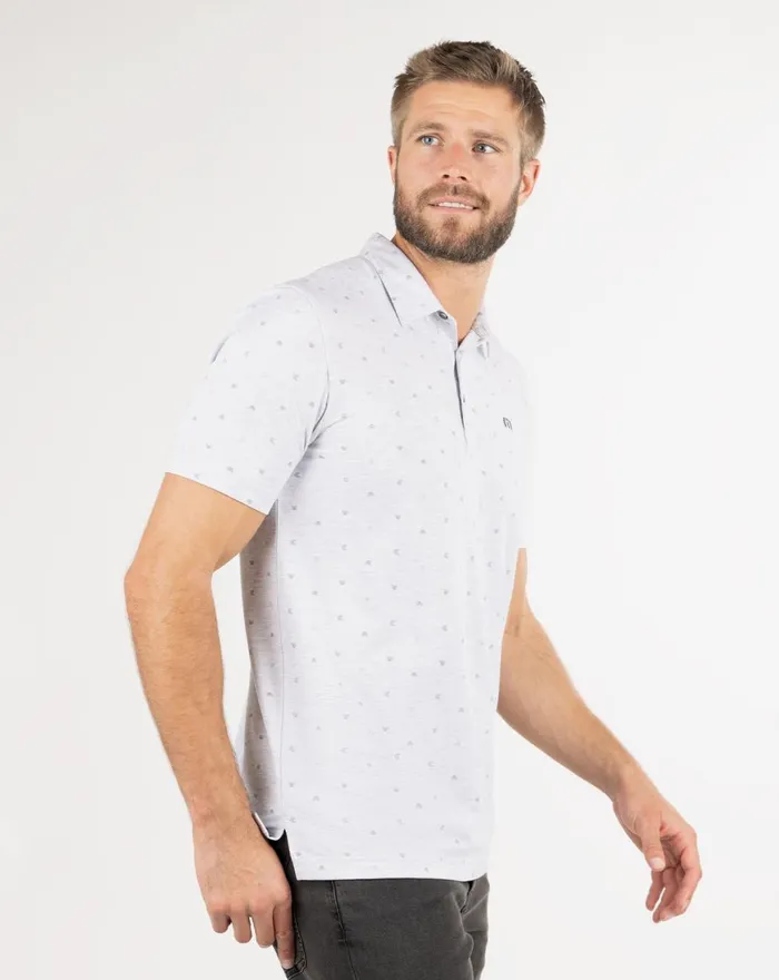 Men Polos TravisMathew HOT CHILI POLO Heather Light Grey