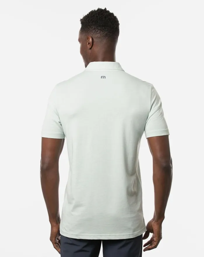 Men Polos TravisMathew INFINITE WISHES POLO Heather Neptune Green