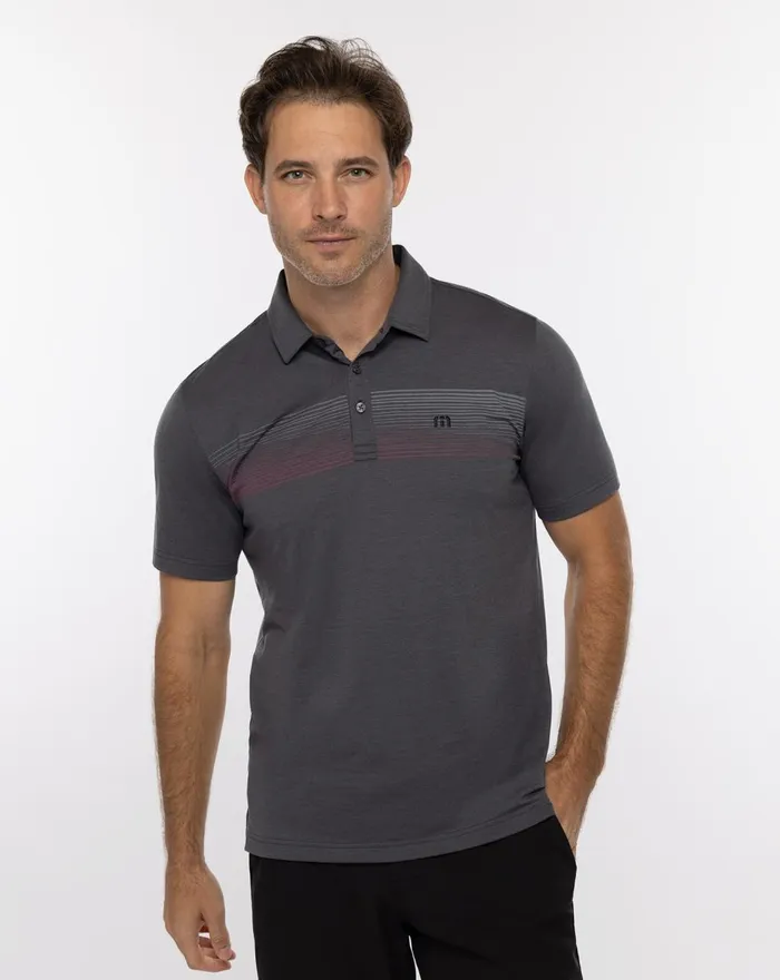 Men Polos TravisMathew JUNGLE EXPEDITION POLO Heather Forged Iron