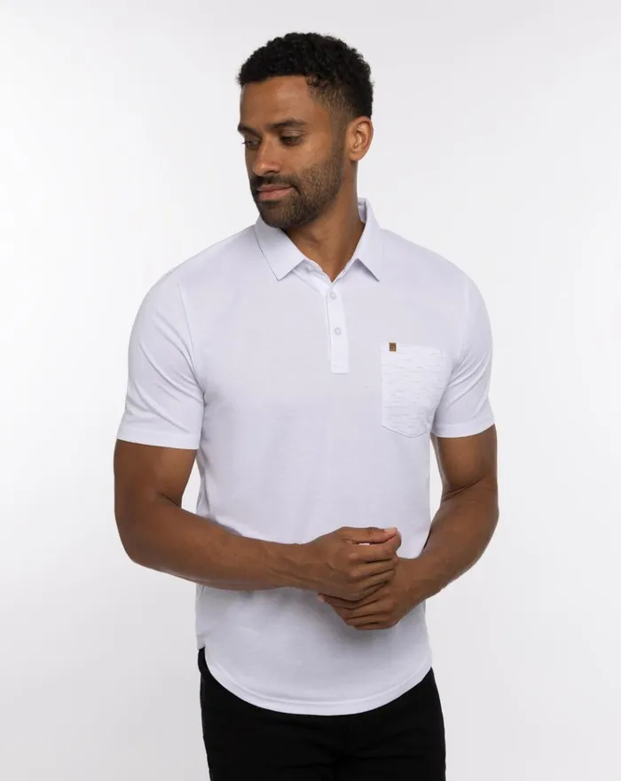 Men Polos TravisMathew LIKE A LOCAL POLO White