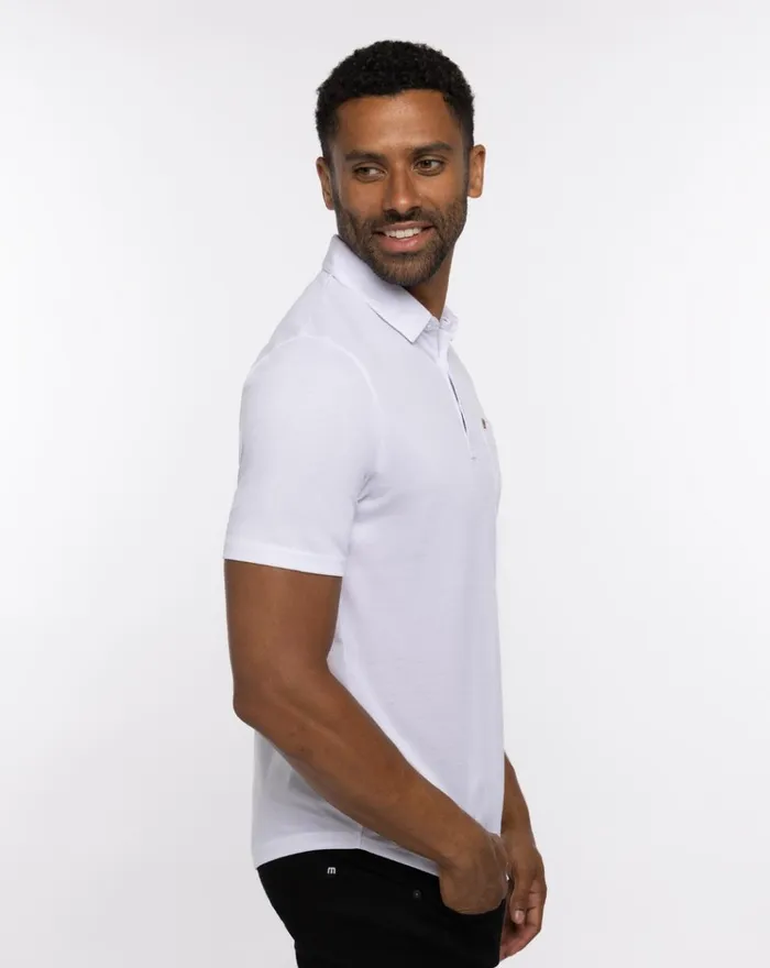 Men Polos TravisMathew LIKE A LOCAL POLO White