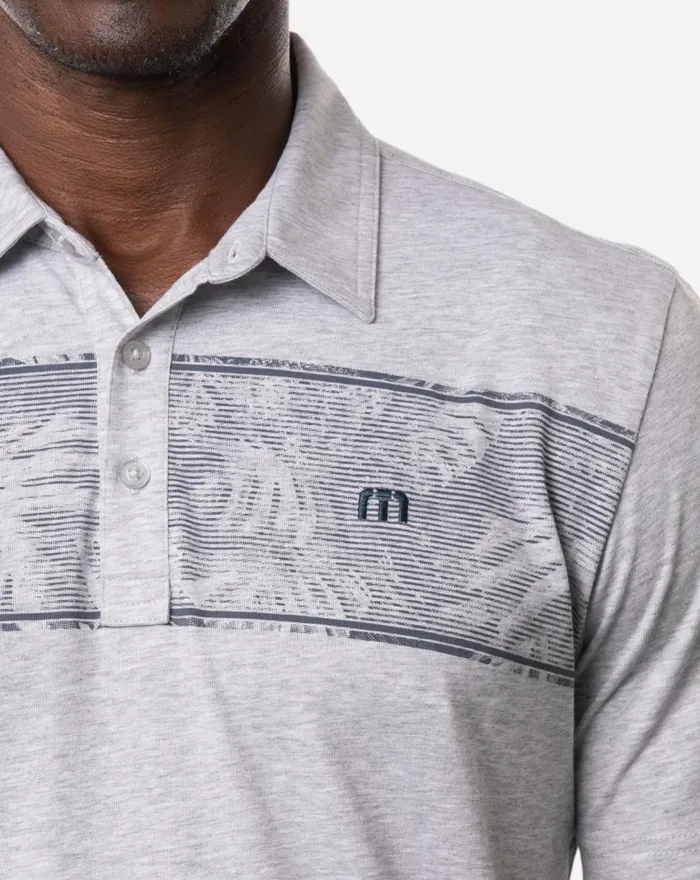 Men Polos TravisMathew MAKE CAMP POLO Heather Light Grey