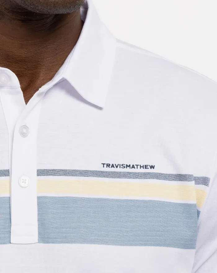 Men Polos TravisMathew ROCKY PATH POLO White