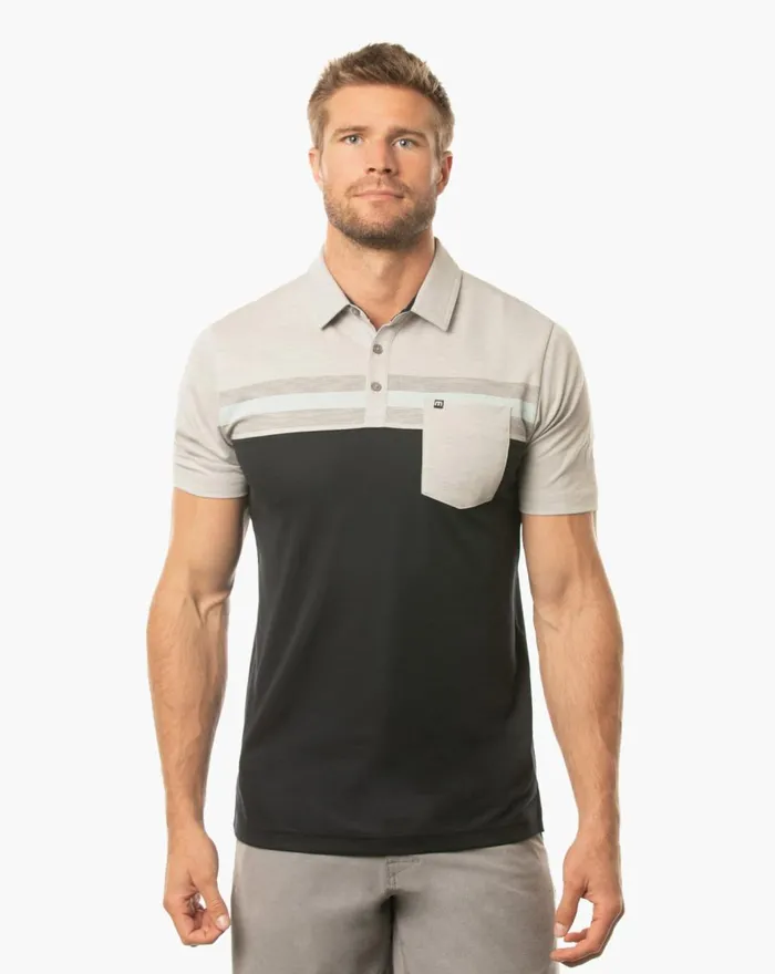 Men Polos TravisMathew SALAD DAYS POLO Heather Light Grey