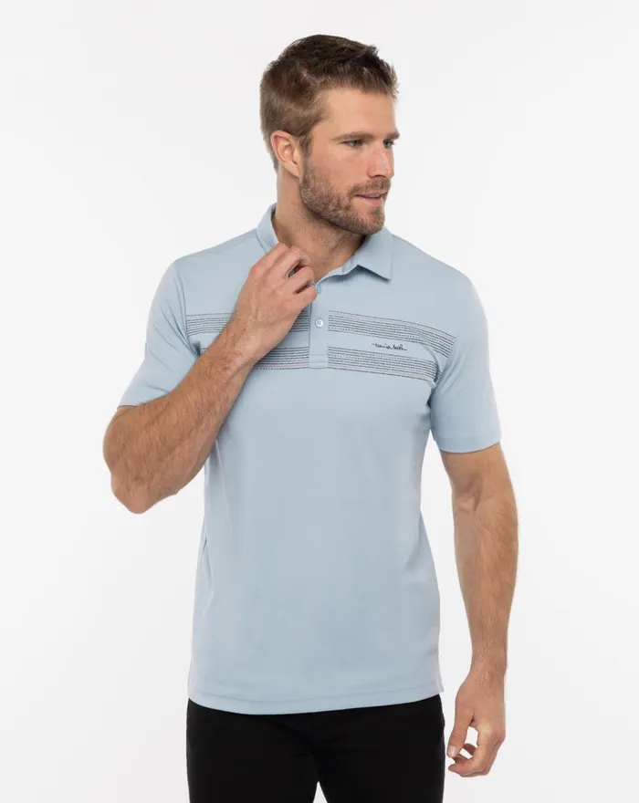 Men Polos TravisMathew SAN PEDRO POLO Ash Blue
