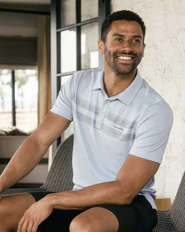 Men Polos TravisMathew SAN PEDRO POLO Ash Blue