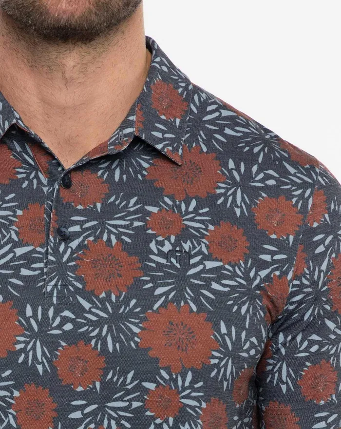 Men Polos TravisMathew SCENIC PASS POLO Total Eclipse