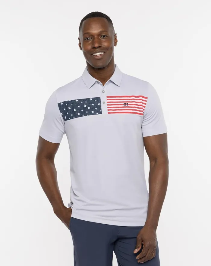 Men Polos TravisMathew SEA TO SEA 20 POLO Heather Light Grey