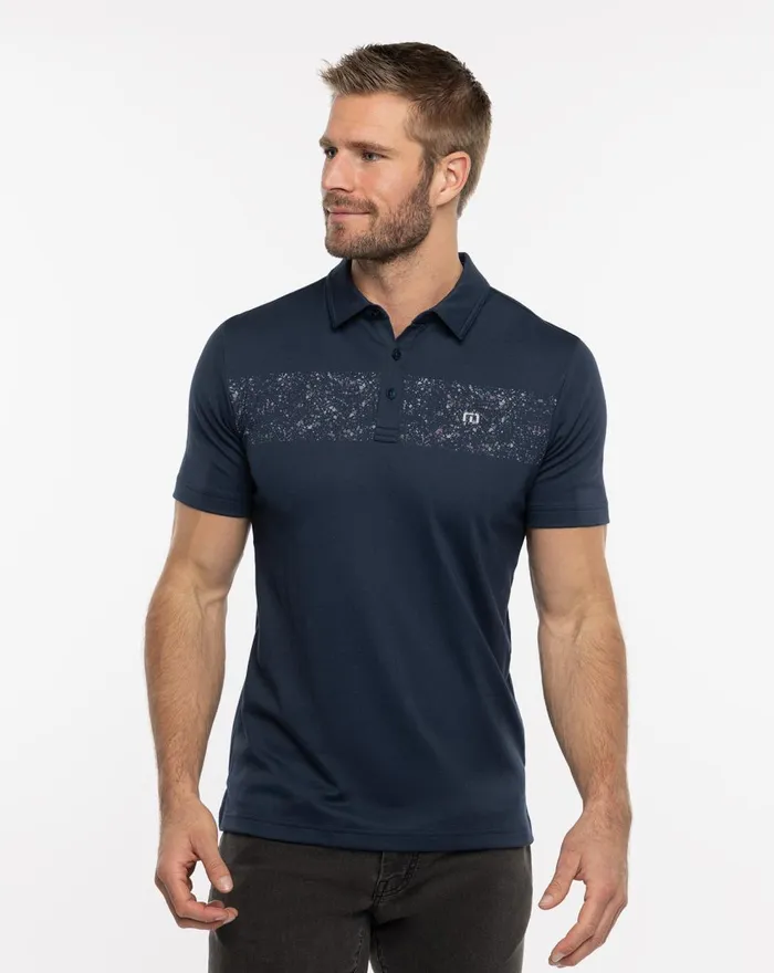 Men Polos TravisMathew SPLATTER STRIPE POLO Total Eclipse
