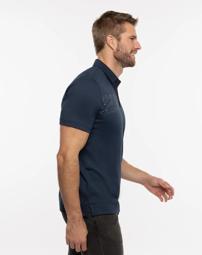 Men Polos TravisMathew SPLATTER STRIPE POLO Total Eclipse