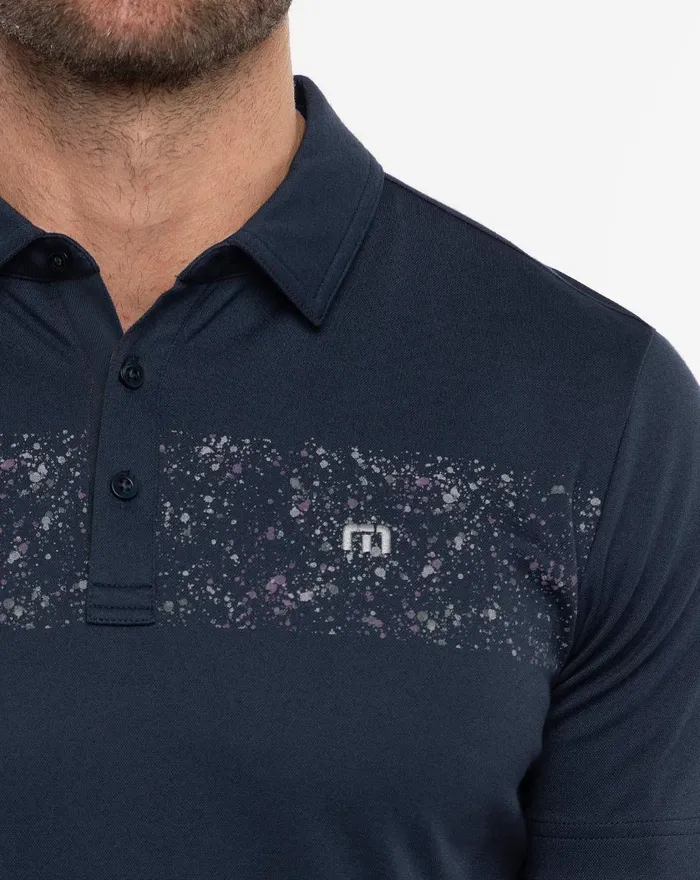 Men Polos TravisMathew SPLATTER STRIPE POLO Total Eclipse