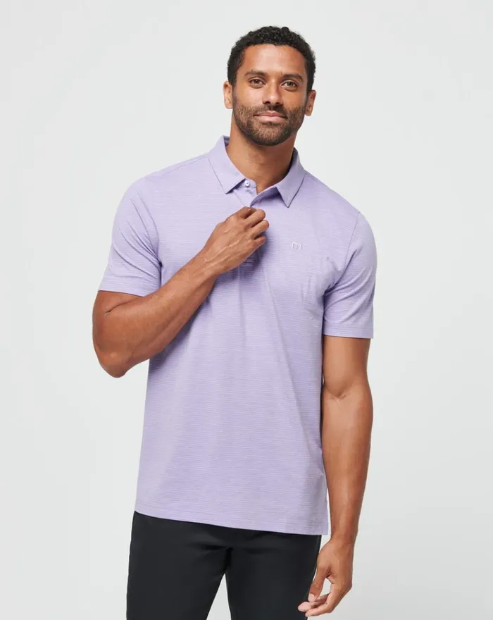 Men Polos TravisMathew THE HEATER POLO Heather Imperial