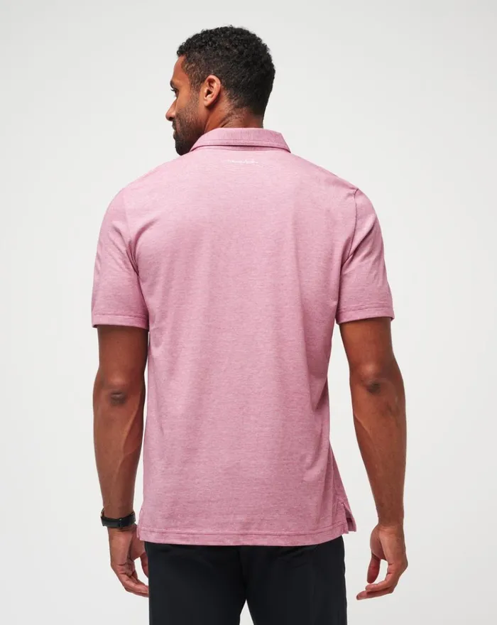 Men Polos TravisMathew THE ZINNA POLO Heather Cardinal