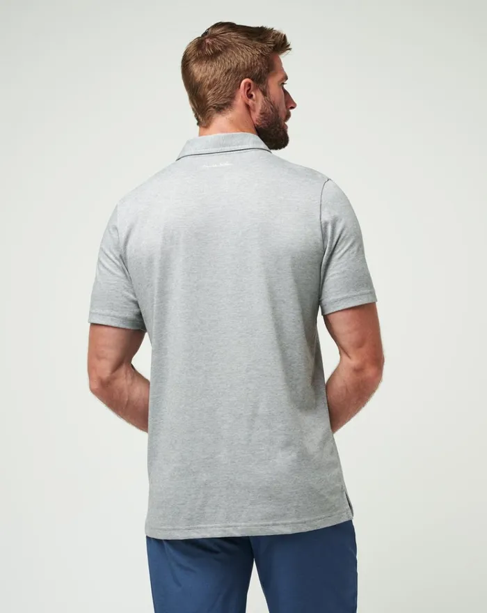 Men Polos TravisMathew THE ZINNA POLO Heather Grey