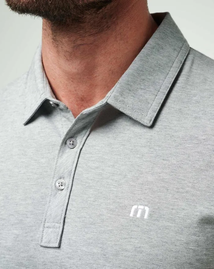 Men Polos TravisMathew THE ZINNA POLO Heather Grey