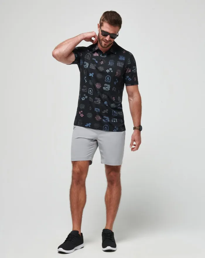 Men Polos TravisMathew TOURIST SEASON POLO Black