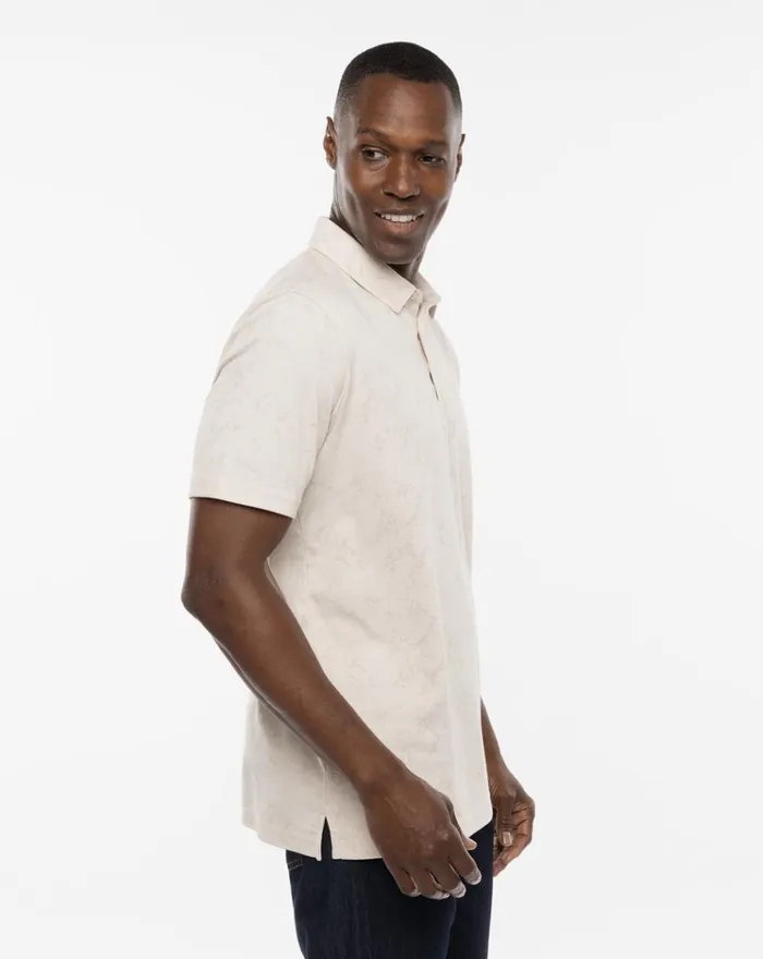 Men Polos TravisMathew WARMER TIDES POLO Moonbeam
