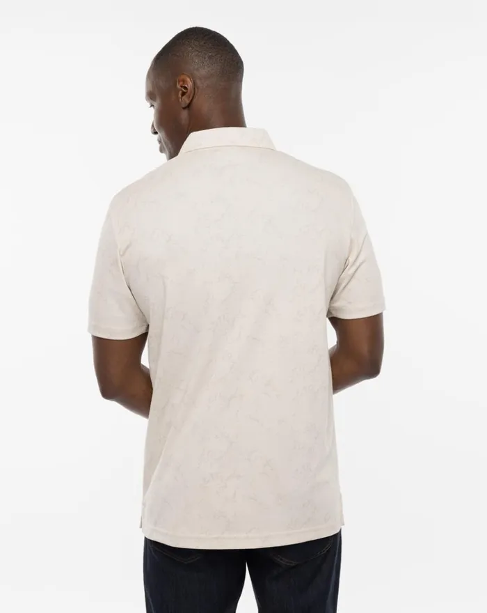 Men Polos TravisMathew WARMER TIDES POLO Moonbeam