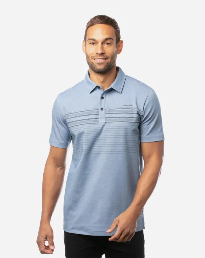 Men Polos TravisMathew YEAR AFTER YEAR POLO Heather Copen Blue