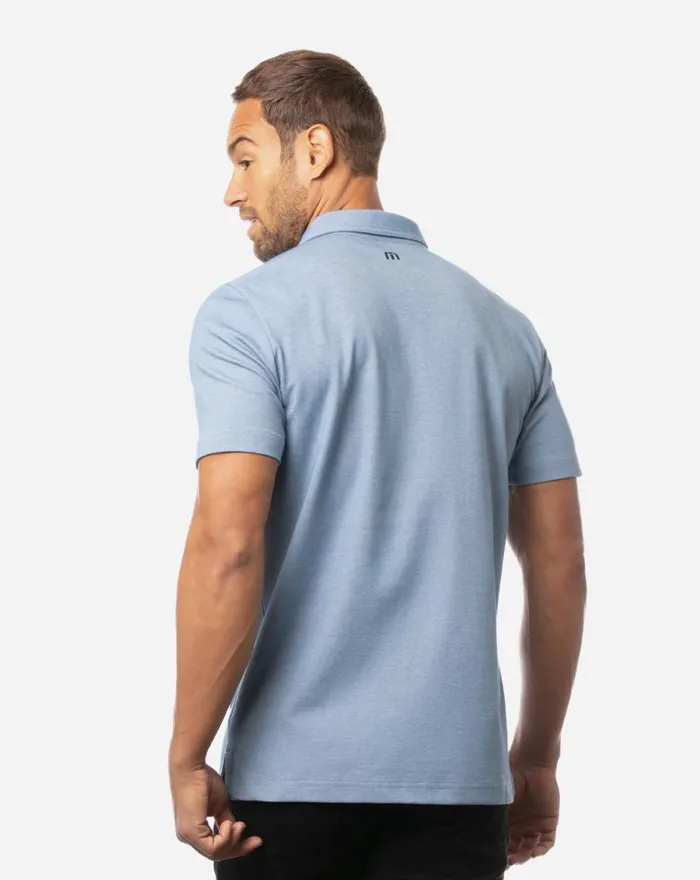 Men Polos TravisMathew YEAR AFTER YEAR POLO Heather Copen Blue