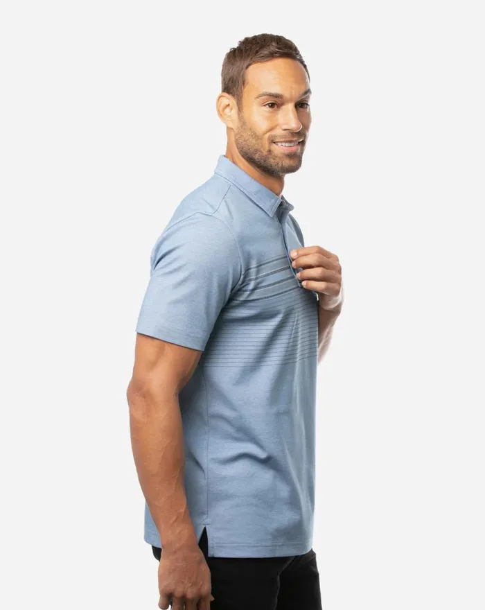 Men Polos TravisMathew YEAR AFTER YEAR POLO Heather Copen Blue