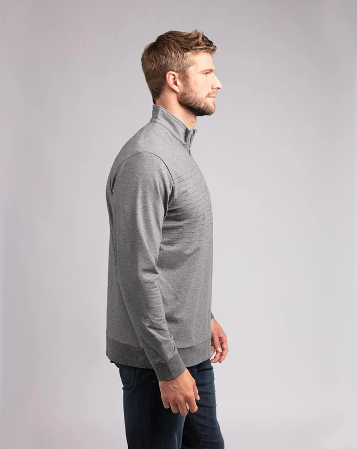 Men Quarter Zips TravisMathew QUARTERBACK SNEAK QUARTER ZIP Heather Dark Shadow