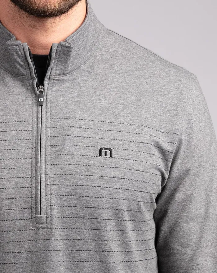 Men Quarter Zips TravisMathew QUARTERBACK SNEAK QUARTER ZIP Heather Dark Shadow