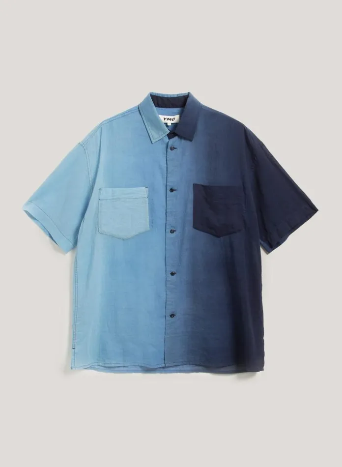 Mens Shirts YMC Mitchum Shirt Blue