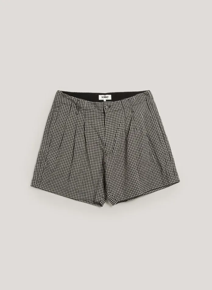 Mens Shorts YMC Creole Peg Shorts Black Multi